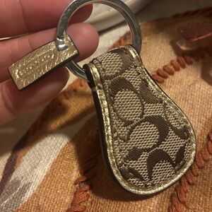 ❤️… Coach Brown and Gold Keychain